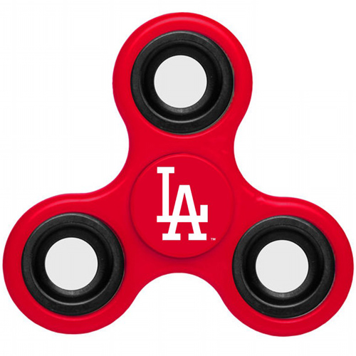 MLB Los Angeles Dodgers 3 Way Fidget Spinner A35 - Red - Click Image to Close